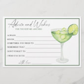 マルガリータブライダルシャワーアドバイスとウィッシュ 便箋 (正面)