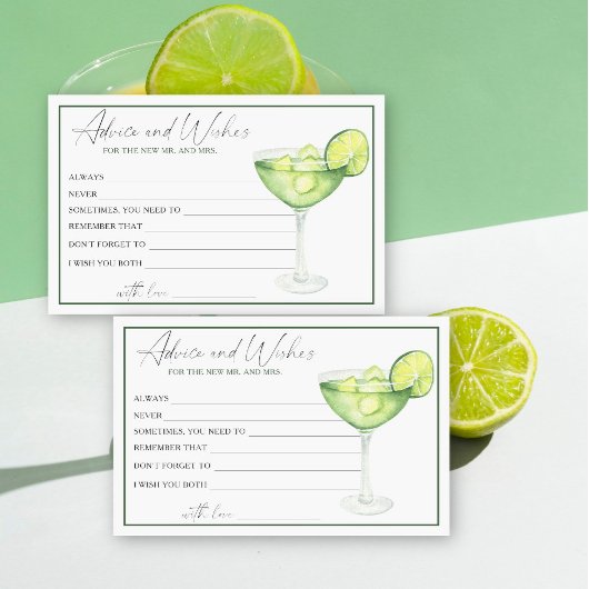 マルガリータブライダルシャワーアドバイスとウィッシュ 便箋