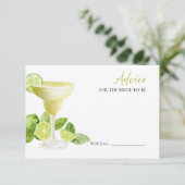 マルガリータブライダルシャワーアドバイスザブライドカード 招待状 (スタンド正面)