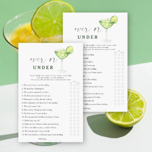 マルガリータブライダルシャワーオーバーまたはゲーム中