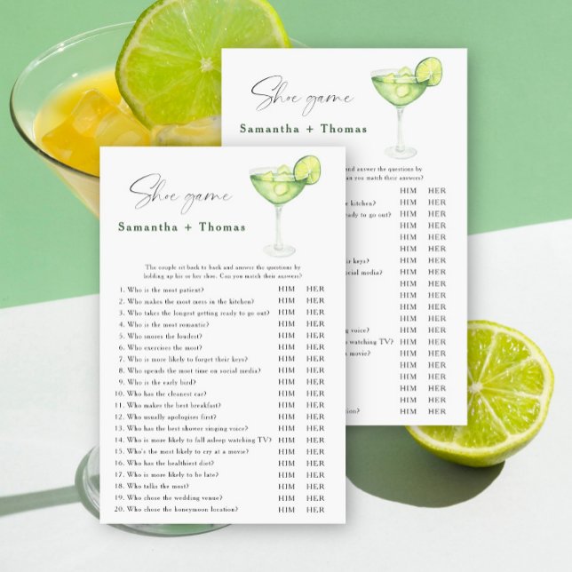 マルガリータブライダルシャワーシューゲーム (クリエイターアップロード済み)