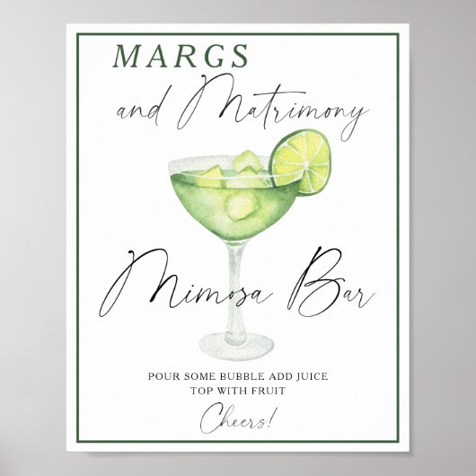 マルガリータブライダルシャワーミミヨザバー ポスター (正面)