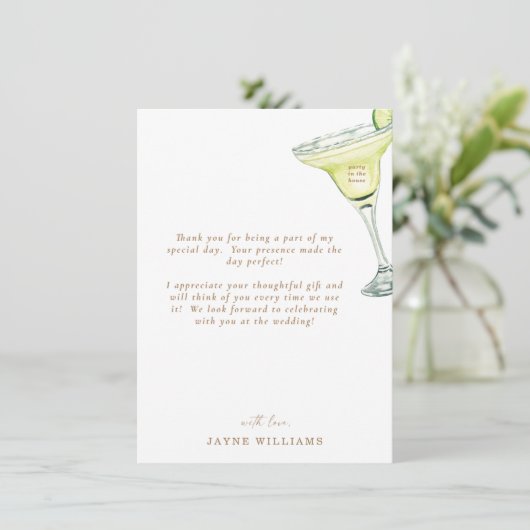 マルガリータブライダルシャワーメッセージありがとう 招待状 (スタンド正面)