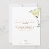 マルガリータブライダルシャワーメッセージありがとう 招待状 (正面)