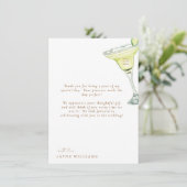 マルガリータブライダルシャワーメッセージありがとうII 招待状 (スタンド正面)