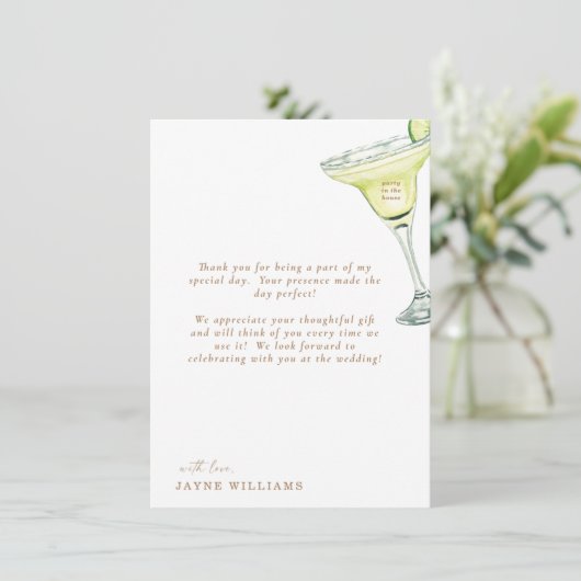 マルガリータブライダルシャワーメッセージありがとうII 招待状 (スタンド正面)