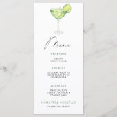 マルガリータブライダルシャワーメニュー メニュー (正面)