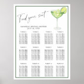 マルガリータブライダルシャワー座席表 ポスター (正面)
