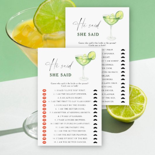 マルガリータブライダルシャワー彼は彼女はゲームを言った