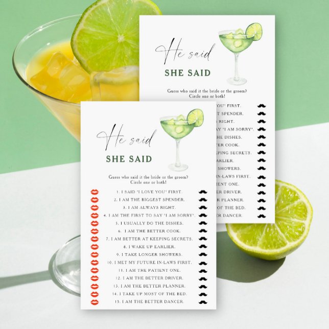 マルガリータブライダルシャワー彼は彼女はゲームを言った (クリエイターアップロード済み)