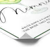 マルガリータブライダルシャワー思い出と花嫁 ポスター (角)