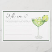 マルガリータブライダルシャワー私のゲーム 便箋 (正面)