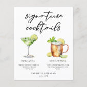 マルガリータモスクワラマレのシグネチャーカクテルメニュー (正面)