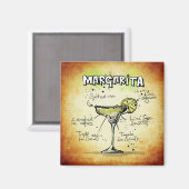 マルガリータレシピ金ゴールドバー マグネット (正面/裏面)