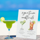 マルガリータロングアイランドティーのシグネチャーカクテルメニュー 台座サイン