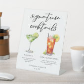 マルガリータロングアイランドティーのシグネチャーカクテルメニュー 台座サイン (インサイチュ)