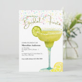 マルガリータ図解入りの、写真付きのライムメキシコブライダルフィエスタ 招待状 (スタンド正面)