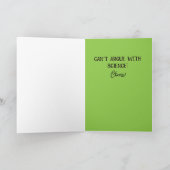 マルガリータ愛好家のおもしろい記入された折り畳みグリーティングカード カード (内部)