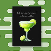 マルガリータ愛好家のおもしろい記入された折り畳みグリーティングカード カード