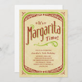 マルガリータ招待状フィエスタテキーラビーチパーティー 招待状 (正面/裏面)