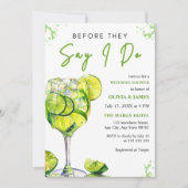 マルガリータ結婚カクテルパーティーカップルのシャワー 招待状 (正面)