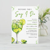 マルガリータ結婚カクテルパーティーカップルのシャワー 招待状 (スタンド正面)