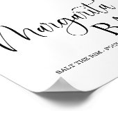 マルガリータ結婚バーの看板ポスター ポスター (角)