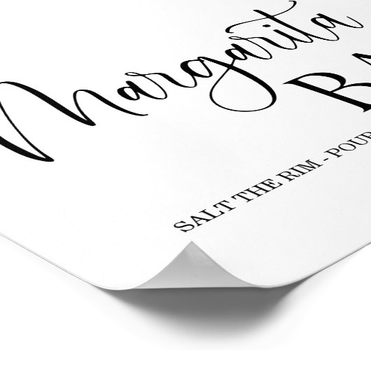 マルガリータ結婚バーの看板ポスター ポスター (角)