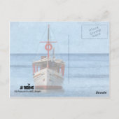 マルガリータ色彩の鮮やかアイランドボート縦型はがき ポストカード (裏面)