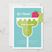 マルガリータ誕生日パーティーへの招待 招待状 (正面)