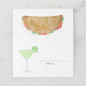 マルガリータ・グラス、テキーラとタコ・フィエスタ プレイスカード (外部開封)