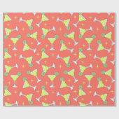 マルガリータ コクテール ピンクの模様 ラッピングペーパー (フラット)