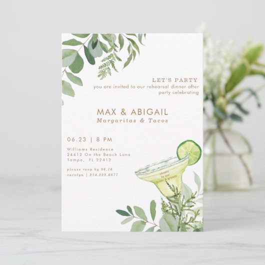マルガリータ&タコスリハーサルディナー後パーティーI 招待状 (スタンド正面)