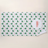 マルガリータ、チリペッパー、サボテン・フィエスタ ビーチタオル (正面)