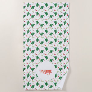 マルガリータ、チリペッパー、サボテン・フィエスタ ビーチタオル