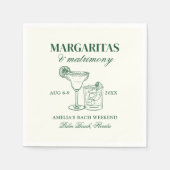 マルガリータ&マトリモニーバチェロレッテウィークエンド スタンダードカクテルナプキン (正面)