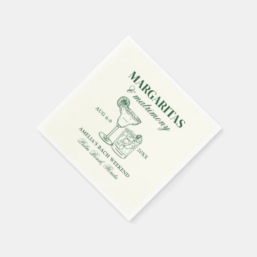 マルガリータ&マトリモニーバチェロレッテウィークエンド スタンダードカクテルナプキン (角)