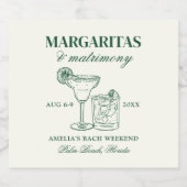 マルガリータ&マトリモニーバチェロレッテウィークエンド リキュールボトルラベル (シングルラベル)