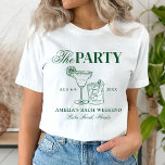 マルガリータ&マトリモニーバチェロレッテザパーティー Tシャツ<br><div class="desc">このデザインは、手描きはっきりしたカクテルと緑のマルガリータテーマを備えたトレンディー文字を備えている。</div>