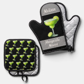 マルガリータ・ママ！おもしろいギフトカスタム 鍋つかみ&鍋敷きセット (正面/裏面)