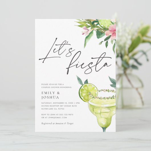 マルガリータ メキシカンフィエスタ カップルシャワー 招待状 (スタンド正面)