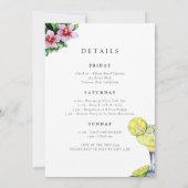 マルガリータ・メキシコバチェロレッテ週末 招待状 (裏面)