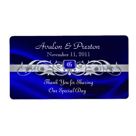 マルキスブルーシルクシルバースクロールワイ結婚ンズラベル ラベル (正面)