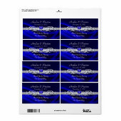 マルキスブルーシルクシルバースクロールワイ結婚ンズラベル ラベル (フルシート)