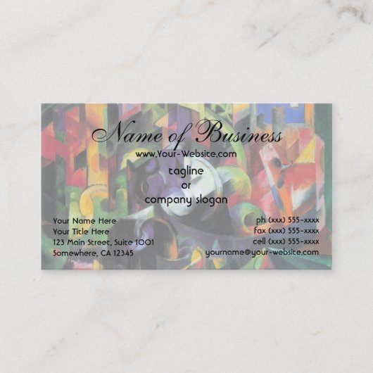 マルクの牛の絵; ビルト・ミット・リンダーン 名刺 (正面)