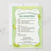 マルクスと結婚バチェロレッテの旅程 招待状 (裏面)