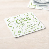 マルクスと結婚バチェロレッテ スクエアペーパーコースター (アングル)