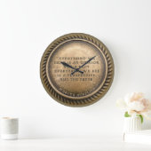 マルクスアウレリウス引用文独善貨幣 ラージ壁時計 (ホーム)