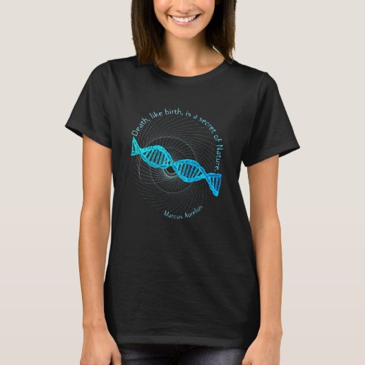 マルクスアウレリウス死誕生ストイシズム引用文 Tシャツ (正面)