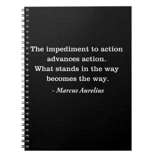 マルクスアウレリウス障害性石引用文 ノートブック (正面)